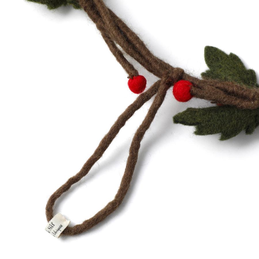 リース フェルト Gry & Sif グライアンドシフ ヒイラギ クリスマスリース 北欧 玄関 壁掛け 飾り オブジェ ハンドメイド 冬飾り |  | 03