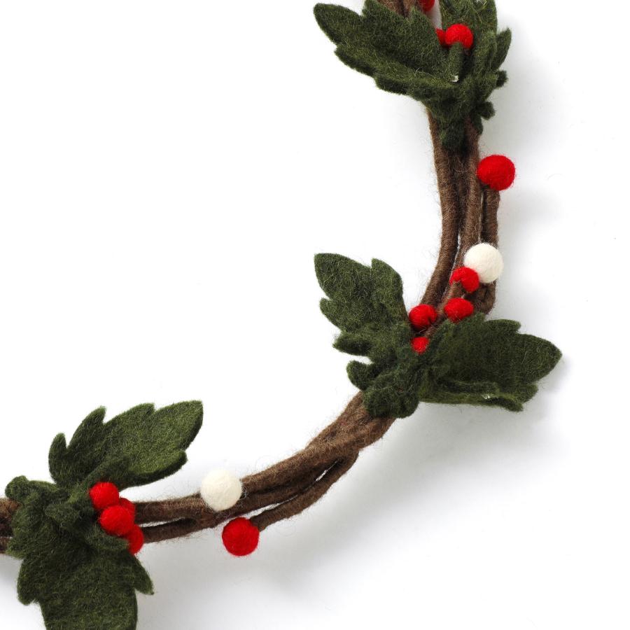リース フェルト Gry & Sif グライアンドシフ ヒイラギ クリスマスリース 北欧 玄関 壁掛け 飾り オブジェ ハンドメイド 冬飾り |  | 04