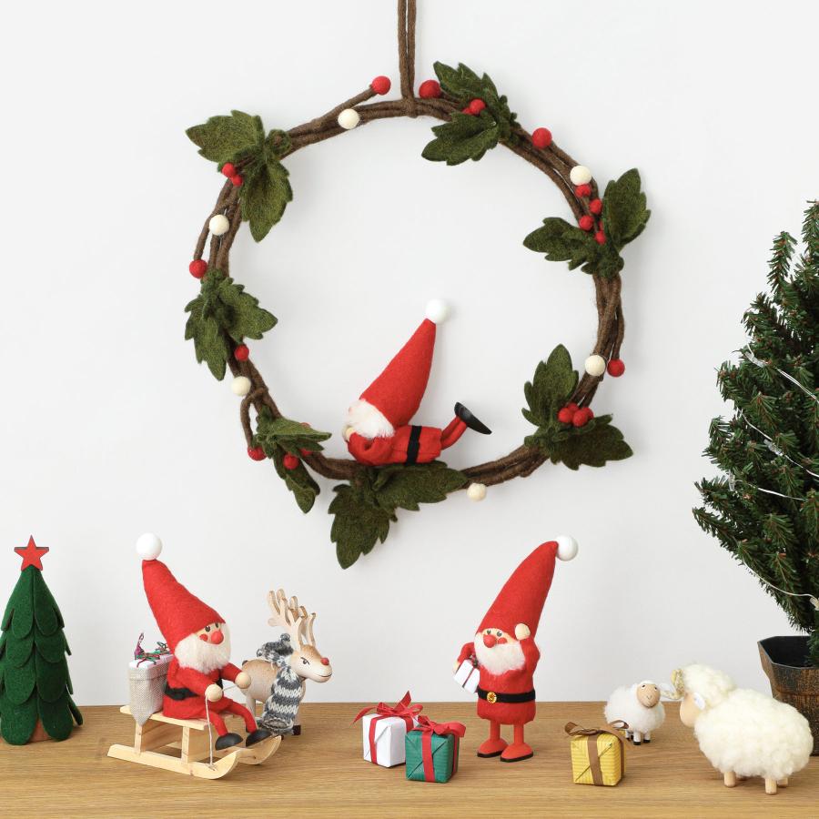リース フェルト Gry & Sif グライアンドシフ ヒイラギ クリスマスリース 北欧 玄関 壁掛け 飾り オブジェ ハンドメイド 冬飾り |  | 09
