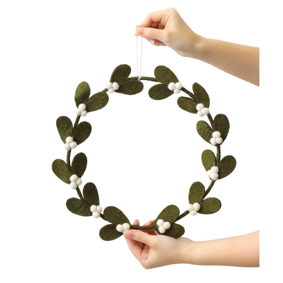 リース フェルト Gry & Sif グライアンドシフ ヤドリギリース L クリスマスリース 北欧 玄関 壁掛け 飾り オブジェ ハンドメイド 冬飾り |  | 06