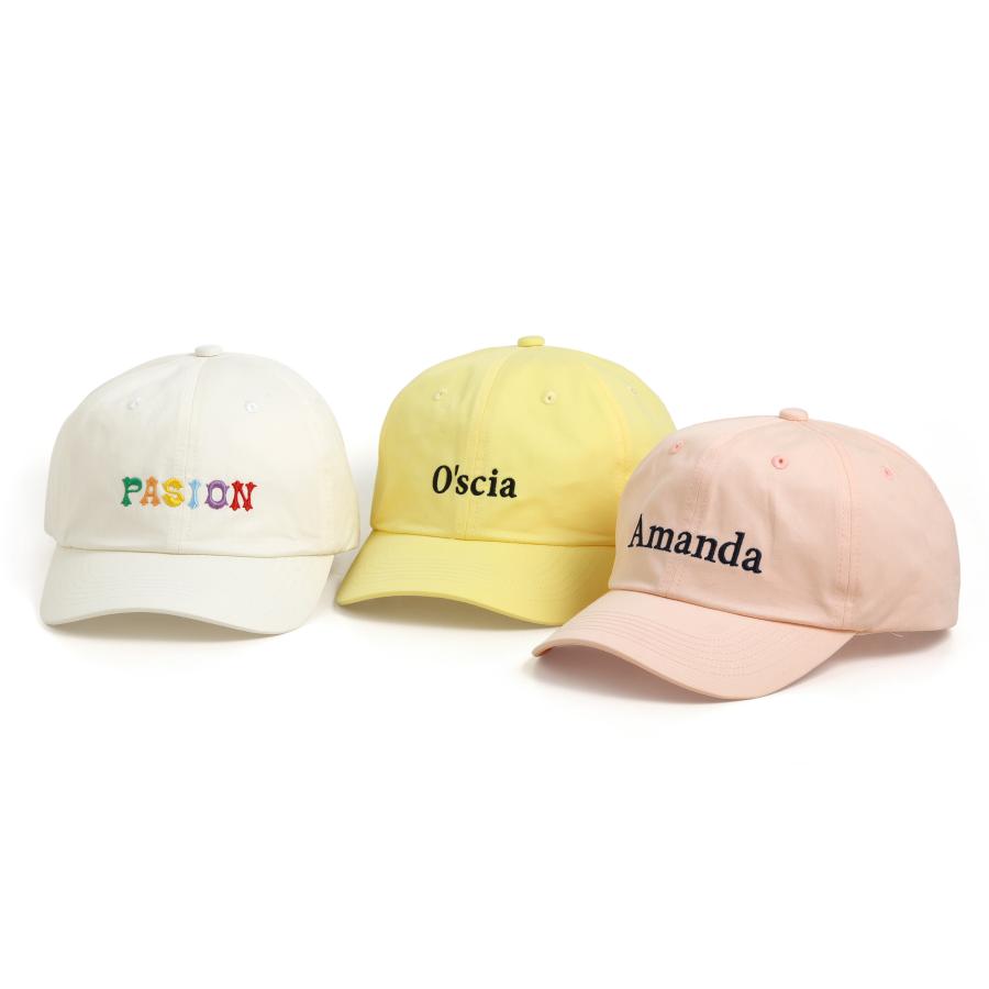 キャップ レディース odds オッズ WORD STITCH CAP ワードステッチキャップ 帽子 ロゴ刺繍 浅め 春夏 淡色 紫外線対策 サイズ調整可能 26SS | Odds