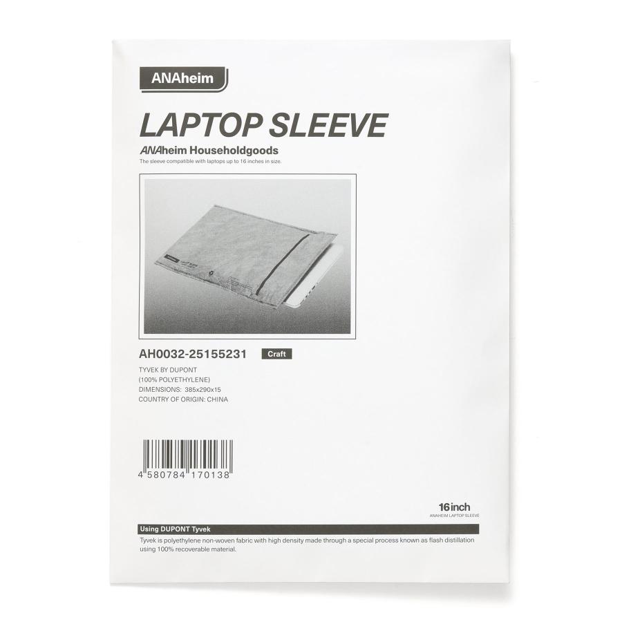 ノートパソコンケース ANAheim アナハイム Laptop Sleeve 16inch ラップトップスリーブ 16インチ 軽量 タイベック |  | 08