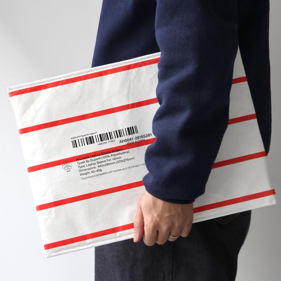 ノートパソコンケース / ANAheim アナハイム Laptop Sleeve Stripes 16inch ラップトップスリーブ ストライプス 16インチ / PCケース タイベック 軽量 |  | 09