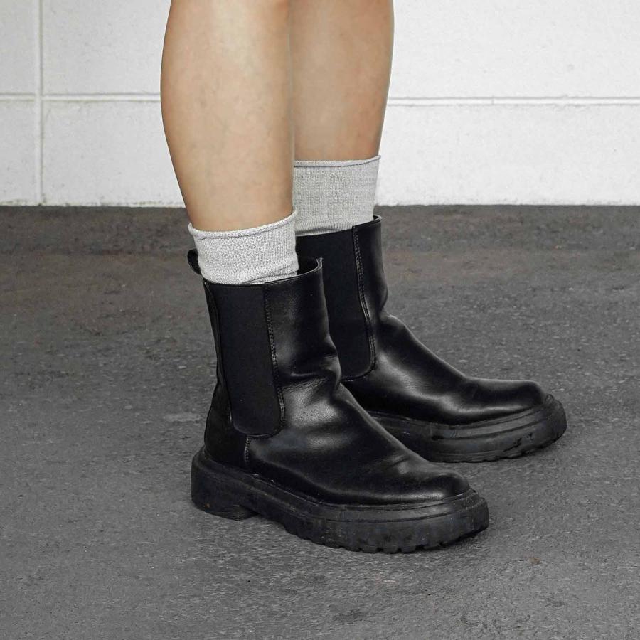 足袋ソックス 22.0-24.5cm 靴下 日本製 メリノウールソックス M レディース ソックス 女性 おしゃれ 無地 シンプル 防臭 あたたかい 暖かい カジュアル 黒 | HIGHTIDE | 26