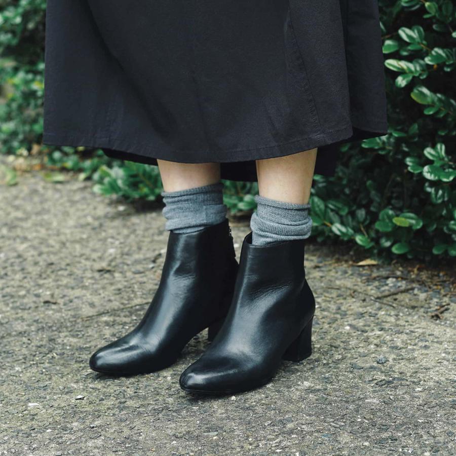 足袋ソックス 22.0-24.5cm 靴下 日本製 メリノウールソックス M レディース ソックス 女性 おしゃれ 無地 シンプル 防臭 あたたかい 暖かい カジュアル 黒 | HIGHTIDE | 15