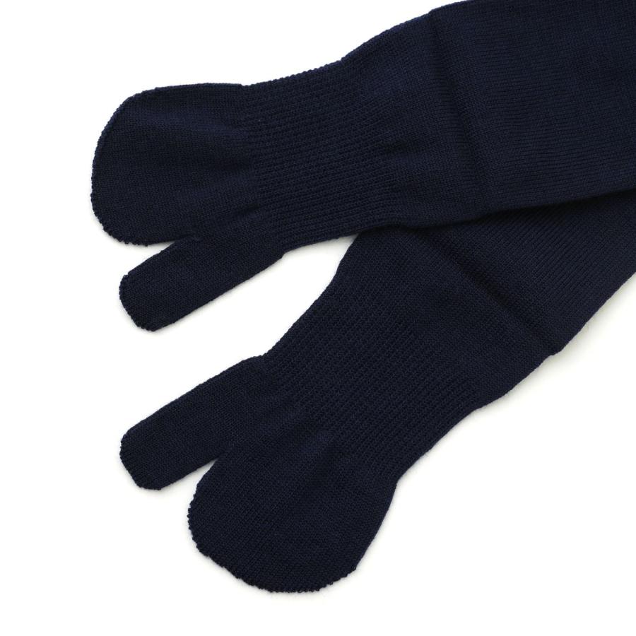 足袋ソックス 25.0-27.5cm 靴下 日本製 メリノウールソックス L  ソックス メンズ おしゃれ 無地 シンプル 防臭 あたたかい 暖かい カジュアル 黒 | HIGHTIDE | 10