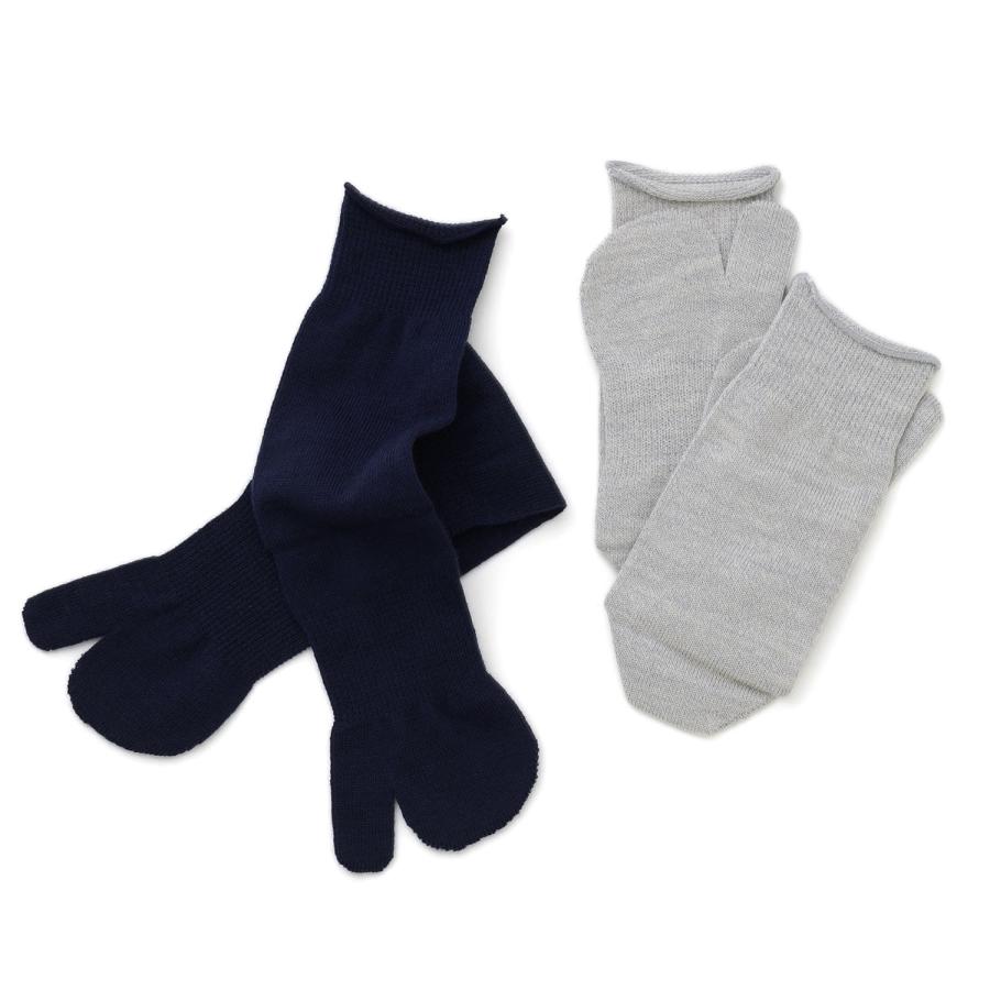 足袋ソックス 25.0-27.5cm 靴下 日本製 メリノウールソックス L  ソックス メンズ おしゃれ 無地 シンプル 防臭 あたたかい 暖かい カジュアル 黒 | HIGHTIDE | 11