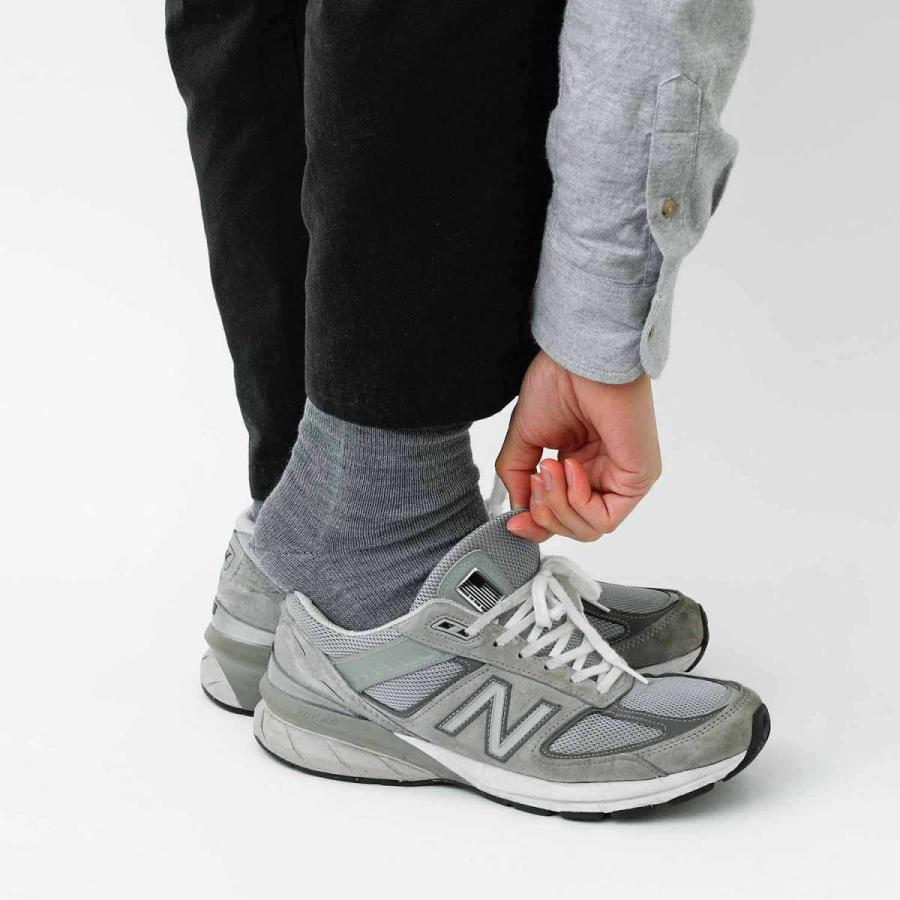 足袋ソックス 25.0-27.5cm 靴下 日本製 メリノウールソックス L  ソックス メンズ おしゃれ 無地 シンプル 防臭 あたたかい 暖かい カジュアル 黒 | HIGHTIDE | 17