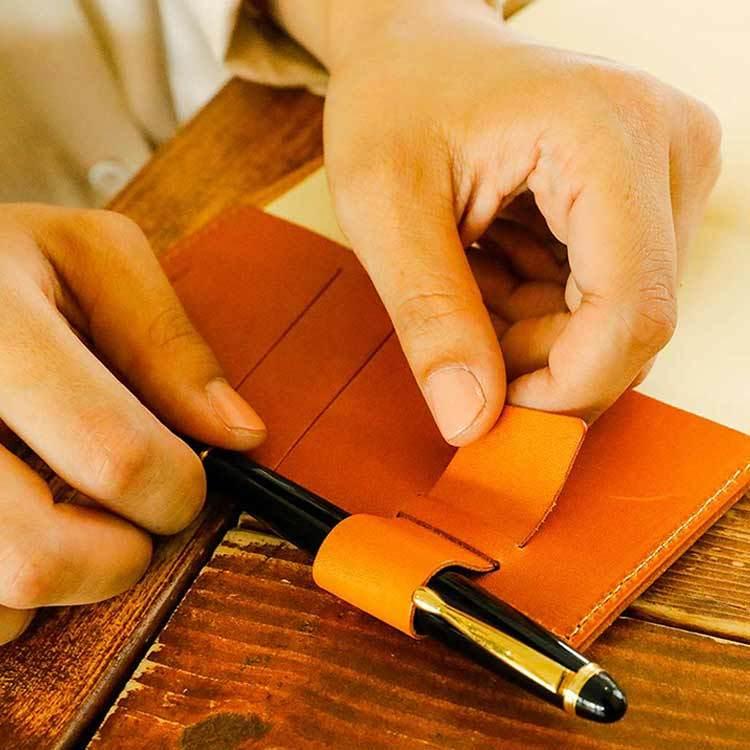 手帳カバー DURAM ドゥラム レザーダイアリーカバーA6 直営店限定 ブックカバー 革 本革 牛革 日本製 リフィル ギフト シンプル | DURAM FACTORY | 18