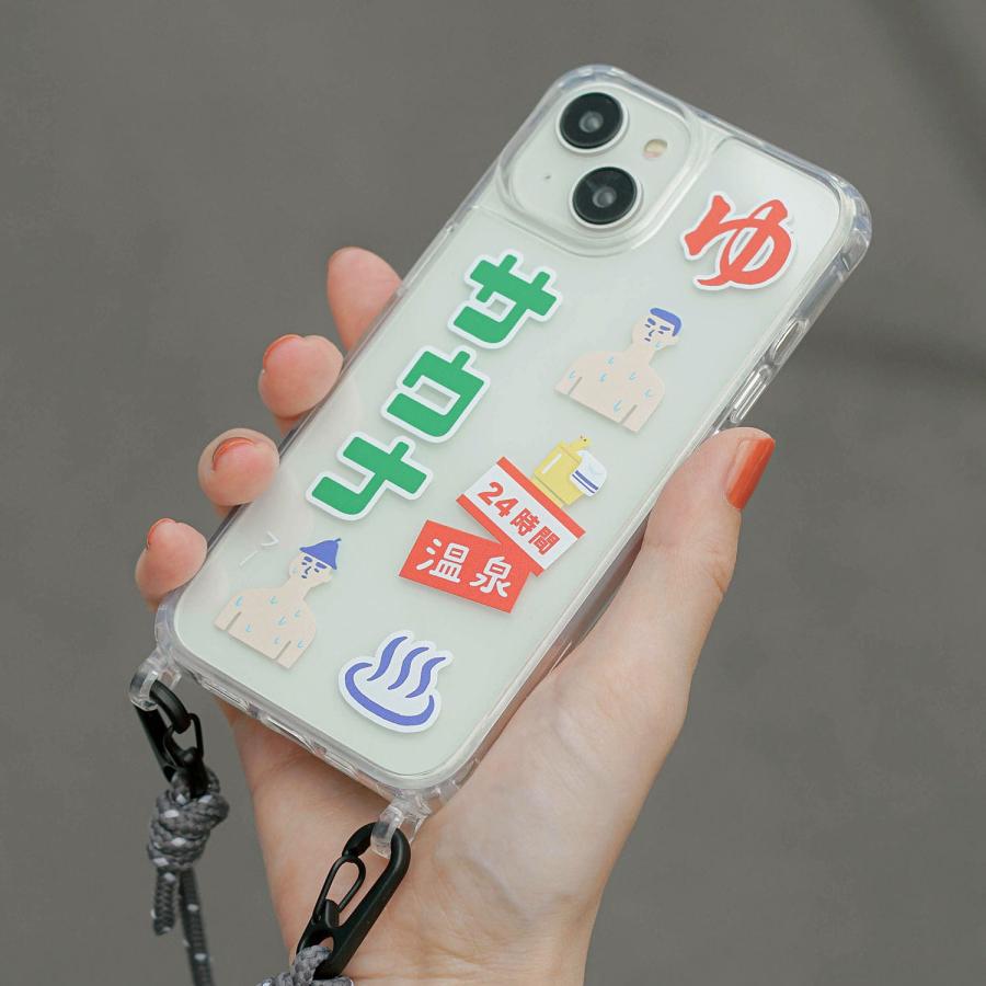 iPhone13ケース ショルダー ニューレトロ スマホケース スマートフォンケース 携帯ケース スマホショルダー ストラップ クリア 透明 ソフト 可愛い | HIGHTIDE | 17