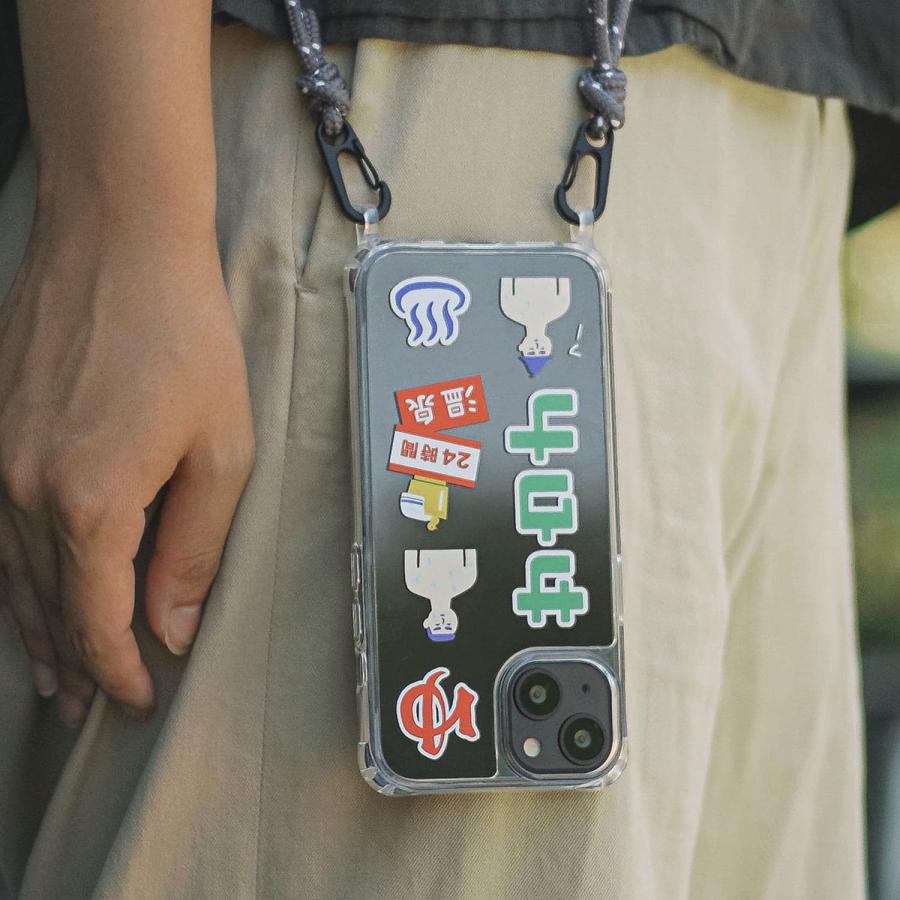 iPhone13ケース ショルダー ニューレトロ スマホケース スマートフォンケース 携帯ケース スマホショルダー ストラップ クリア 透明 ソフト 可愛い | HIGHTIDE | 13