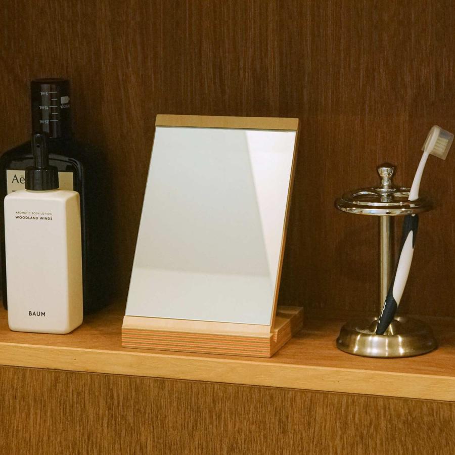 卓上ミラー New Edition Furniture デスクミラー スタンドミラー 鏡 手鏡 メイクミラー 木製 おしゃれ 日本製 | HIGHTIDE | 09