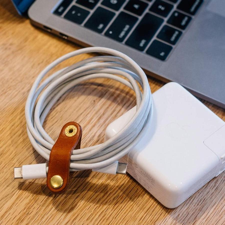 DURAM ドゥラム レザー 革 コードホルダーS 14011 イヤホンコードホルダー コードリール イヤホンクリップ 収納 結束バンド ケーブルバンド 革 レザー 日本製 | HIGHTIDE