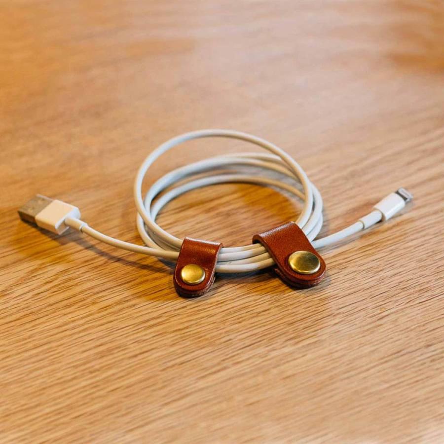 DURAM ドゥラム レザー 革 コードホルダーS 14011 イヤホンコードホルダー コードリール イヤホンクリップ 収納 結束バンド ケーブルバンド 革 レザー 日本製 | HIGHTIDE | 12