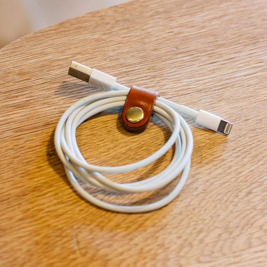 DURAM ドゥラム レザー 革 コードホルダーS 14011 イヤホンコードホルダー コードリール イヤホンクリップ 収納 結束バンド ケーブルバンド 革 レザー 日本製 | HIGHTIDE | 16