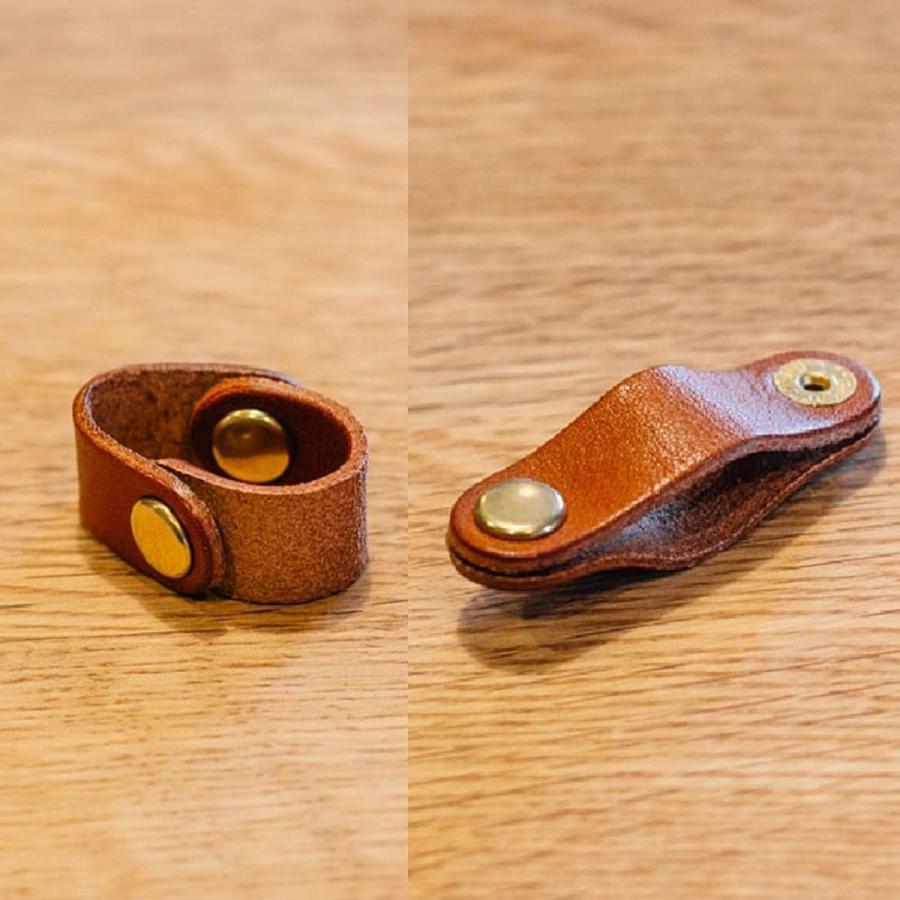 DURAM ドゥラム レザー 革 コードホルダーS 14011 イヤホンコードホルダー コードリール イヤホンクリップ 収納 結束バンド ケーブルバンド 革 レザー 日本製 | HIGHTIDE | 17