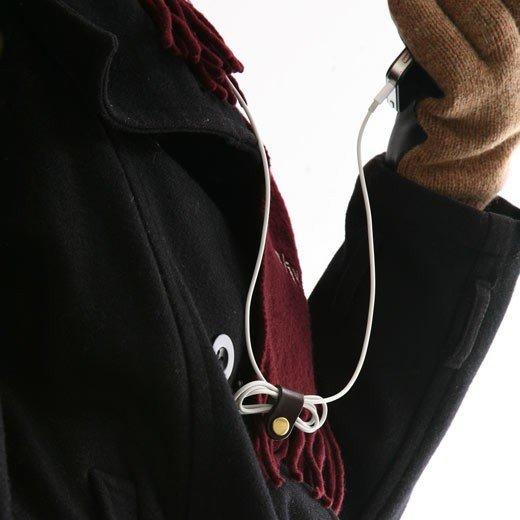 DURAM ドゥラム レザー 革 コードホルダーS 14011 イヤホンコードホルダー コードリール イヤホンクリップ 収納 結束バンド ケーブルバンド 革 レザー 日本製 | HIGHTIDE | 18