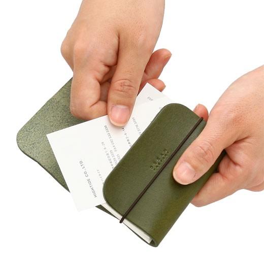 名刺入れ メンズ レディース DURAM ドゥラム ラバーバンドカードケース 14019 本革 レザー | HIGHTIDE | 11