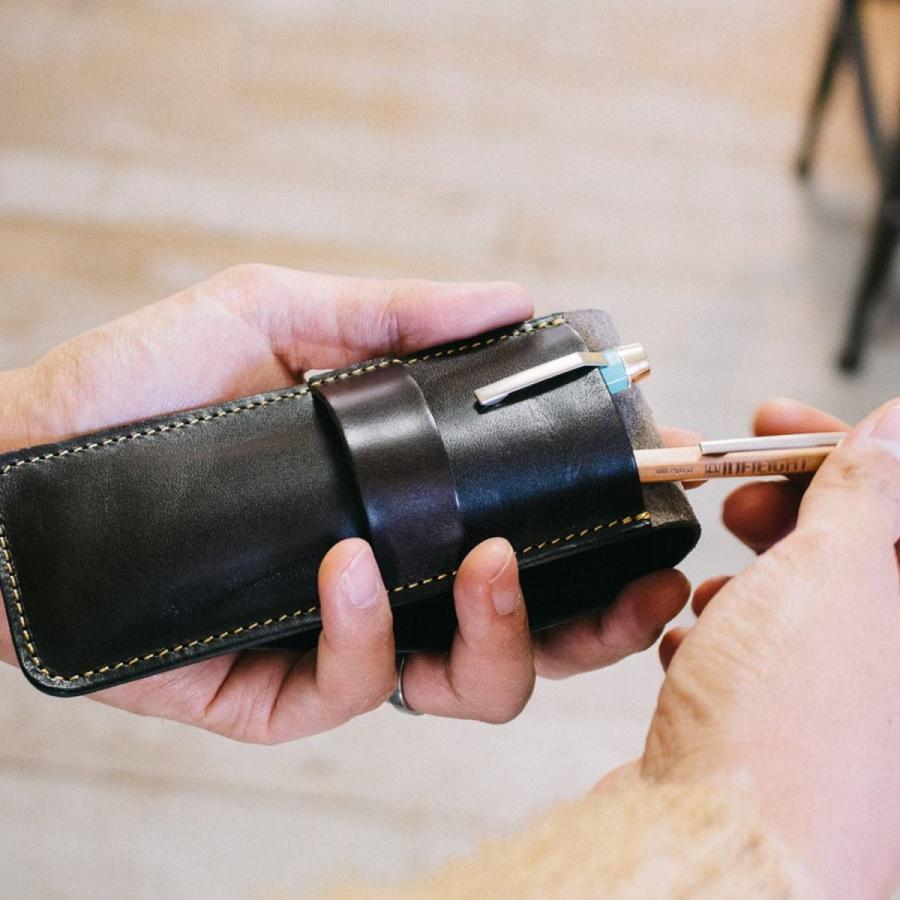 ペンケース DURAM ドゥラム フラップペンケース 15013 本革 レザー 日本製 シンプル | DURAM FACTORY | 11