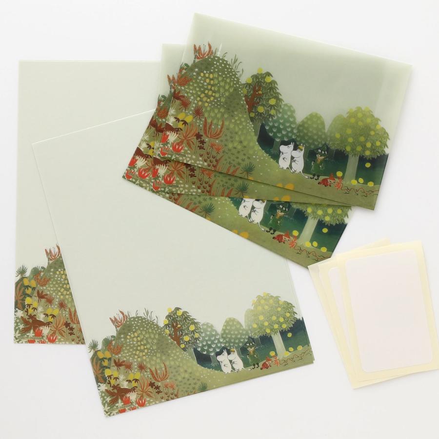 レターセット ムーミン MOOMIN トレペレター トレーシング 手紙 便箋 封筒 透け おしゃれ かわいい 大人 | MOOMIN | 10