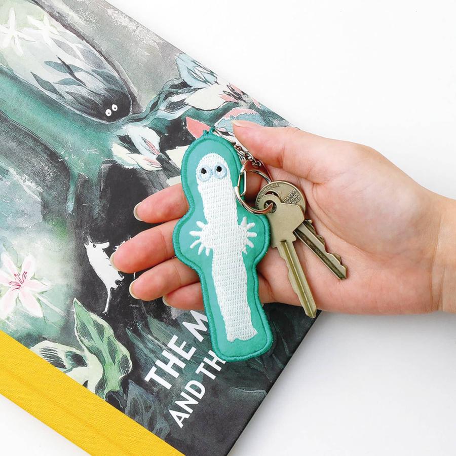 MOOMIN ムーミン ルミナスキーリング ニョロニョロ キーホルダー ムーミン キャラクター 刺繍 暗闇 光る 蓄光 キーリング 夜間 発光 夜光 通学 登下校 防災 夜間 | MOOMIN | 11