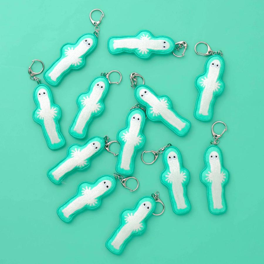 MOOMIN ムーミン ルミナスキーリング ニョロニョロ キーホルダー ムーミン キャラクター 刺繍 暗闇 光る 蓄光 キーリング 夜間 発光 夜光 通学 登下校 防災 夜間 | MOOMIN | 13