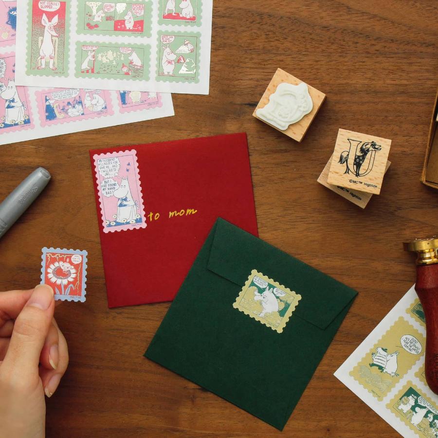 シール MOOMIN ムーミン 切手風シール ステッカー デコレーション ラッピング 手帳アクセサリー | MOOMIN