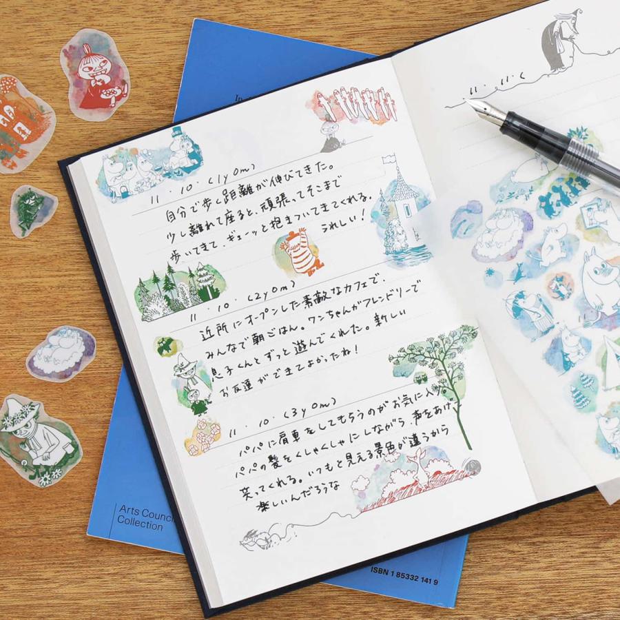転写シート MOOMIN ムーミン カラー転写シール こする 手帳 日記 デコ デコレーション コラージュ おしゃれ DIY ミイ スナフキン ニョロニョロ かわいい | MOOMIN | 14