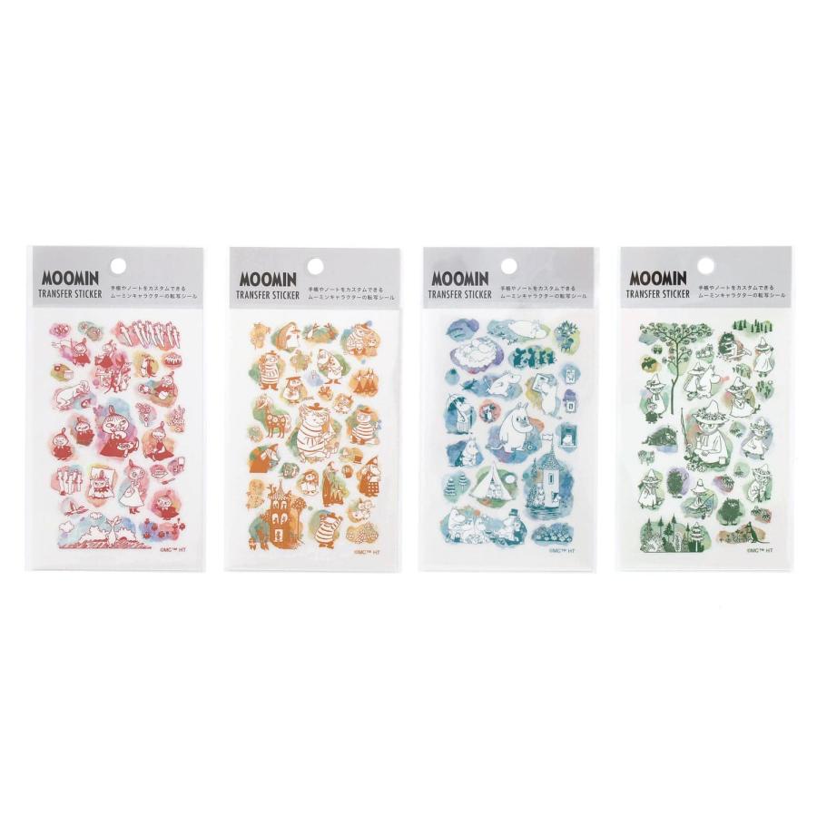 転写シート MOOMIN ムーミン カラー転写シール こする 手帳 日記 デコ デコレーション コラージュ おしゃれ DIY ミイ スナフキン ニョロニョロ かわいい | MOOMIN | 12