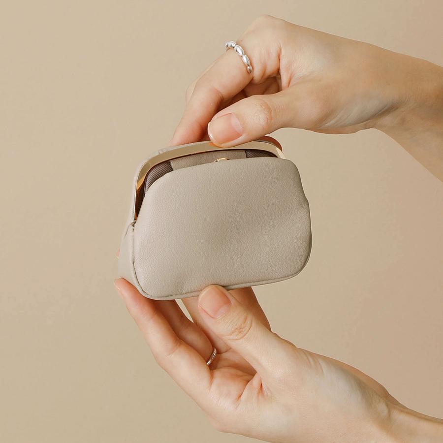 コインケース レザーがま口ポーチ (S) アクセサリー キー 印鑑 イヤホン リップ 収納 革 旅行 トラベル | HIGHTIDE | 12