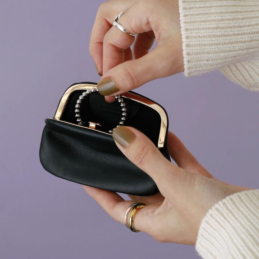 コインケース レザーがま口ポーチ (S) アクセサリー キー 印鑑 イヤホン リップ 収納 革 旅行 トラベル | HIGHTIDE | 08