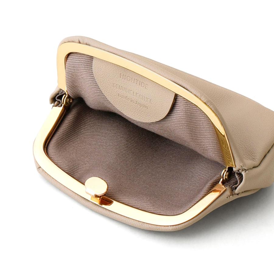 コインケース レザーがま口ポーチ (S) アクセサリー キー 印鑑 イヤホン リップ 収納 革 旅行 トラベル | HIGHTIDE | 06