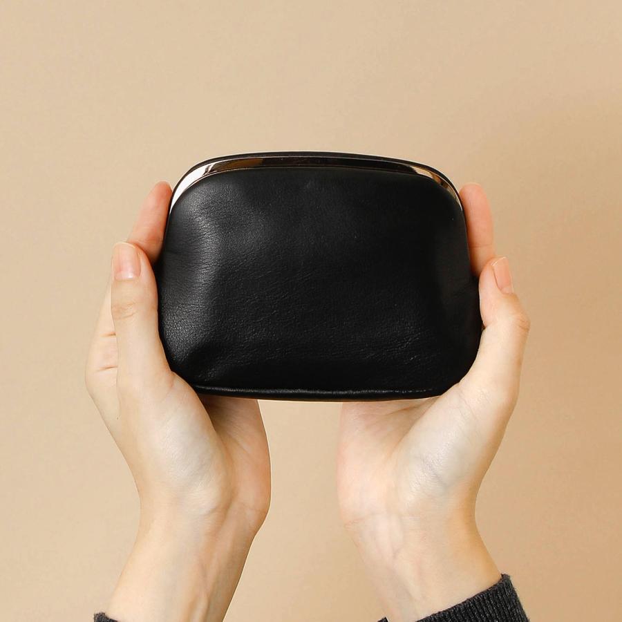 ⭐️美品⭐️　アーツアンドサイエンス　2連　がま口　財布　ポーチ　ブラック　レザー ⭐️美品⭐️ アーツアンドサイエンス 2連 がま口 財布 ポーチ