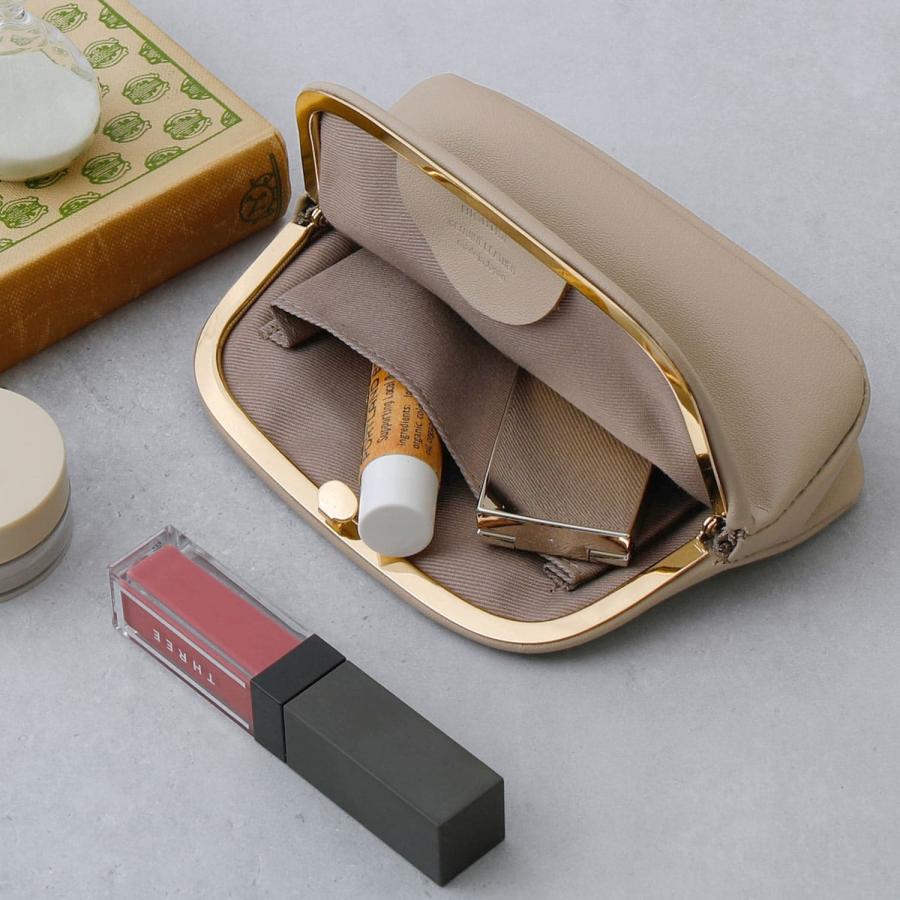 財布 レディース レザーがま口ポーチ (M) アクセサリー キー 小物入れ 印鑑 イヤホン リップ 革 旅行 トラベル | HIGHTIDE | 10