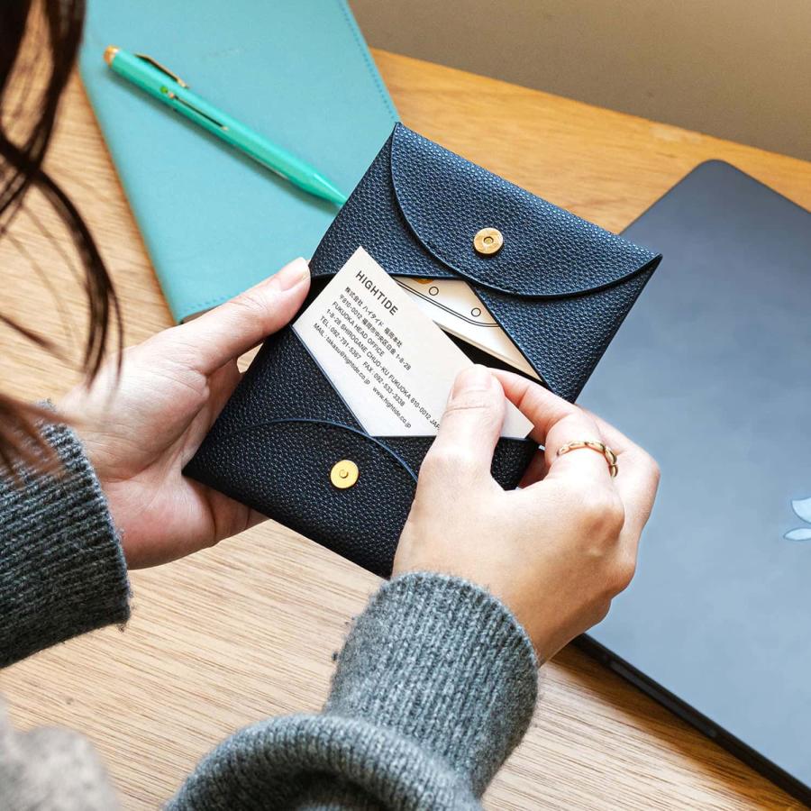 名刺入れ レディース Grains de sable サーブル 名刺ケース カードケース メンズ 男性 女性 二つ折り 20代 30代 40代 マグネット 磁石 軽量 おしゃれ | HIGHTIDE | 18