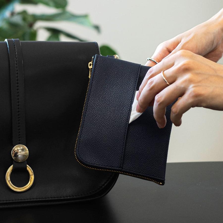 ポケットティッシュケース ポーチと一体型 Grains de sable ポケットティッシュポーチ カバー 収納 小物入れ メイク 化粧品 サニタリー コスメ 旅行 | HIGHTIDE | 12