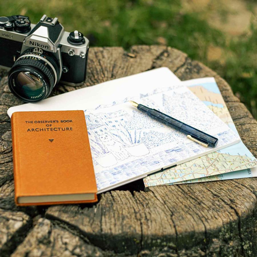 スケッチブック attache アタシェ 水平開きスケッチブック B6 無地 30枚 B5 画用紙 水彩画 イラスト 絵 アクリル画 ペン画 デッサン 子供 子ども | HIGHTIDE | 12