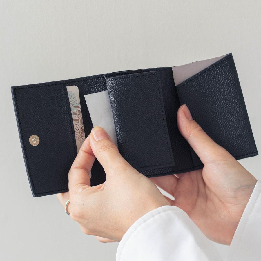 レディース 三つ折り財布  Grains de sable Trifold Wallet サーブル 三つ折り財布 ミニ財布 コンパクト 札入れ コインケース 小銭入れ サブ財布 結婚式 ライブ | HIGHTIDE | 15
