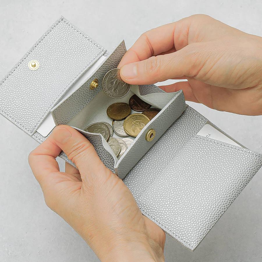 レディース 三つ折り財布  Grains de sable Trifold Wallet サーブル 三つ折り財布 ミニ財布 コンパクト 札入れ コインケース 小銭入れ サブ財布 結婚式 ライブ | HIGHTIDE | 10