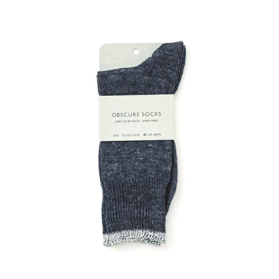 靴下 メンズ OBSCURE SOCKS M - ILEX オブスキュアソックス アイレックス 麻 ソックス リネン クルーソックス | HIGHTIDE | 06