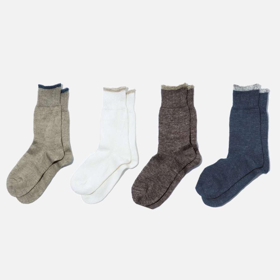 靴下 メンズ OBSCURE SOCKS M - ILEX オブスキュアソックス アイレックス 麻 ソックス リネン クルーソックス | HIGHTIDE | 11