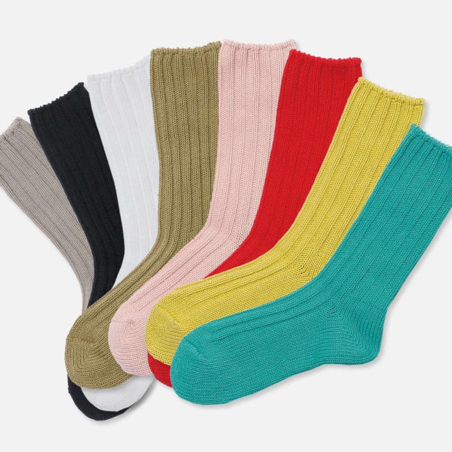靴下 レディース OBSCURE SOCKS W - MAGNOLIA オブスキュアソックス マグノリア  ローゲージソックス コットン ソックス クルーソックス | OBSCURE SOCKS | 21