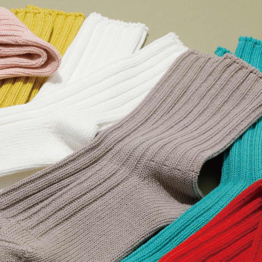 靴下 レディース OBSCURE SOCKS W - MAGNOLIA オブスキュアソックス マグノリア  ローゲージソックス コットン ソックス クルーソックス | OBSCURE SOCKS | 32