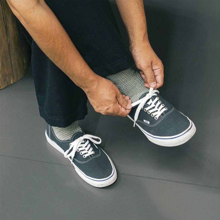 靴下 メンズ OBSCURE SOCKS M TAXUS オブスキュアソックス タクサス 25-28cm スニーカー 春 夏 日本製 リネン 麻 おしゃれ プレゼント | HIGHTIDE | 11