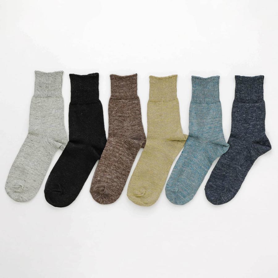 靴下 ソックス レディース OBSCURE SOCKS W CAMELLIA オブスキュアソックス カメリア （レディース） 23-25cm リネン 無地 日本製 おしゃれ プレゼント ギフト | OBSCURE SOCKS | 12