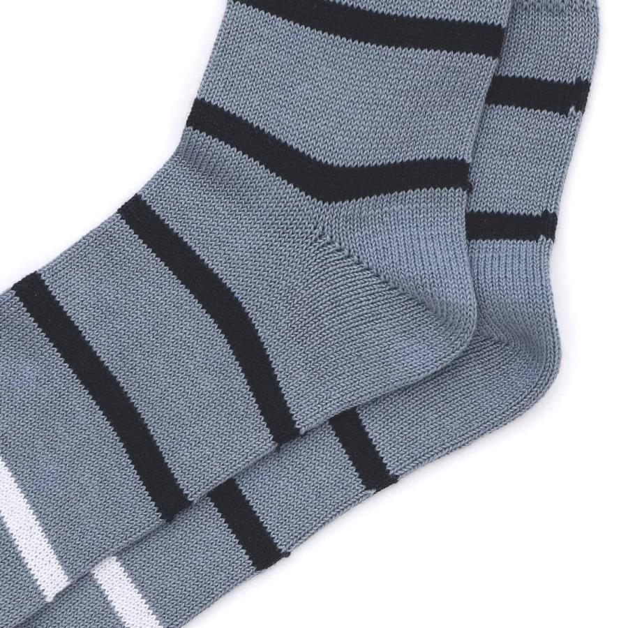 靴下 ソックス メンズ OBSCURE SOCKS M BOUGAINVILLEA オブスキュアソックス ブーゲンビリア （メンズ） 25-28cm 春 夏 ボーダー 日本製 | OBSCURE SOCKS | 06