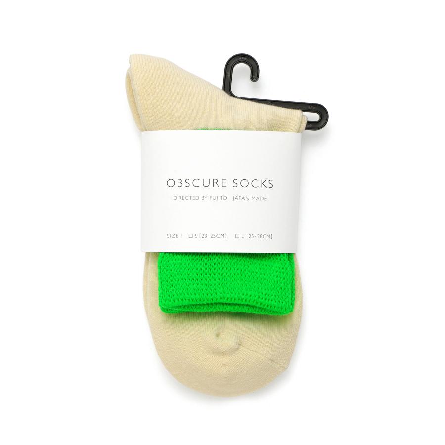 靴下 メンズ OBSCURE SOCKS オブスキュアソックス M NEUNEON ノイネオン（メンズ） 25-28cm 日本製 ネオンカラー 蛍光 | OBSCURE SOCKS | 08