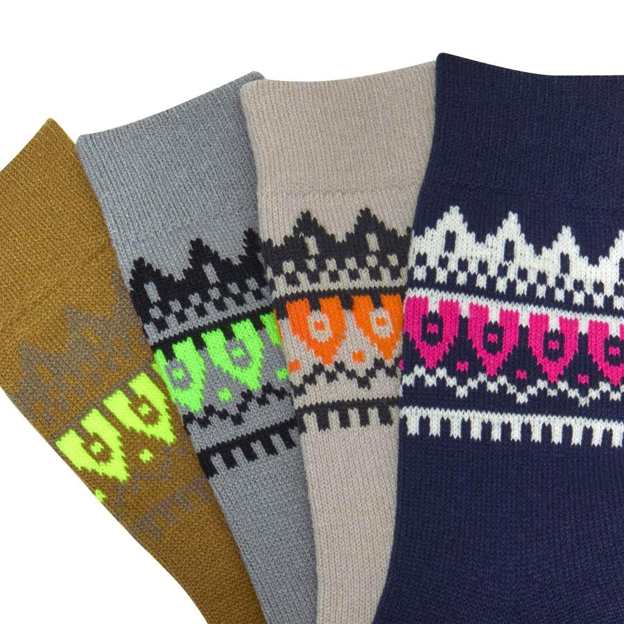 靴下 レディース / OBSCURE SOCKS オブスキュアソックス FREESIA Woman’s フリージア レディース / 23.0cm-25.0cm フェアアイル柄 ローゲージ 日本製 | OBSCURE SOCKS | 09
