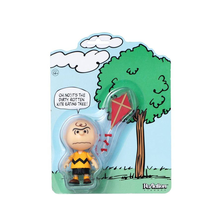 Super7 Peanuts ReAction Figures Charlie Brown and the Kite-Eating Tree (Comic Panel) リアクションフィギュア チャーリー・ブラウン 凧 | SNOOPY | 12