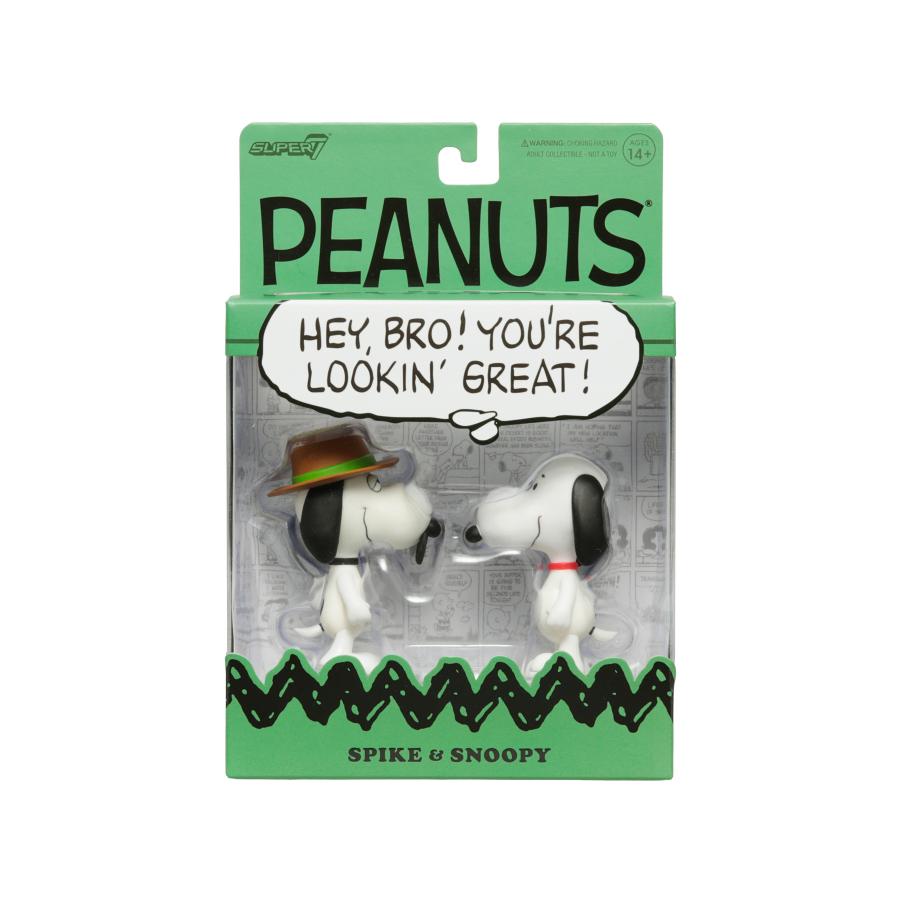 【新品未開封】PEANUTS スヌーピー テニス チャムコレ 激レア 入手困難 PEANUTS Super7 Peanuts ReAction Figures - Snoopy & Spike （2-Pack